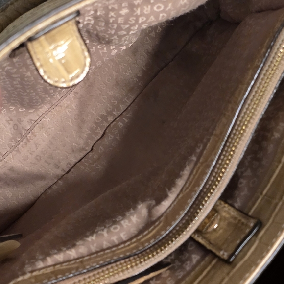 Kate Spade Romy Perri Lane Croco Rosy Beige Bag - Picture 11 of 14